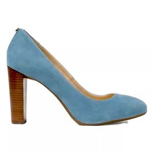 Michael Kors Flex Pump Suede Heel Dark Chambray